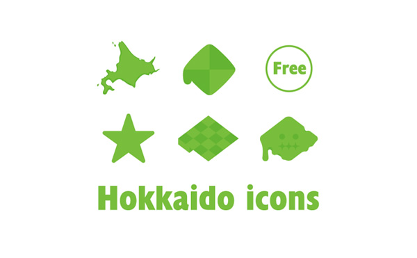 【無料・商用利用OK】 北海道の形をしたシンプルなフリーアイコン素材（SVG・PNG形式）を作ったよ。